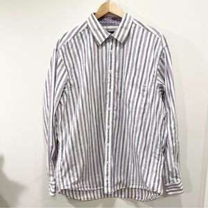 Bugatchi Uomo Mens Button Down Dress Shirt Size XXL